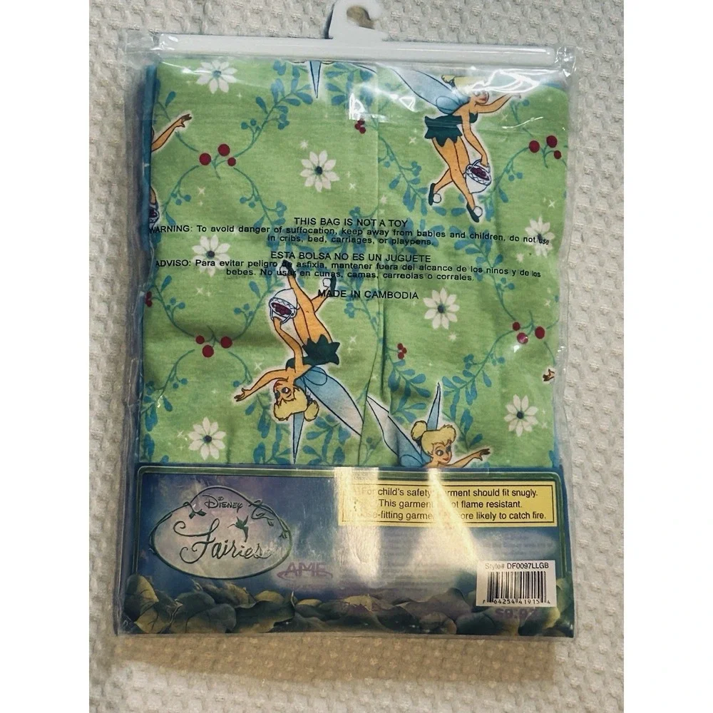 Disney Fairies - NEW - Tinkerbell Christmas Pajama Set Girl's Size 10 Sleepwear